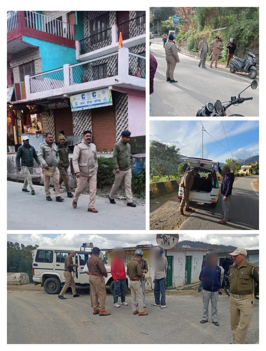 almorapolice's tweet photo. त्योहारी सीजन व समीपवर्ती जनपदों में वीवीआईपी भ्रमण के दृष्टिगत @almorapolice सतर्क—सुरक्षा व्यवस्था चाक-चौबंद 🚨
🔰 #SSPalmora के निर्देशन में जनपद पुलिस द्वारा लगातार भ्रमणशील रहकर सघन चेकिंग अभियान चलाया जा रहा है।
#checkingdrive
#festivalseason https://t.co/ggXIPwN8gt