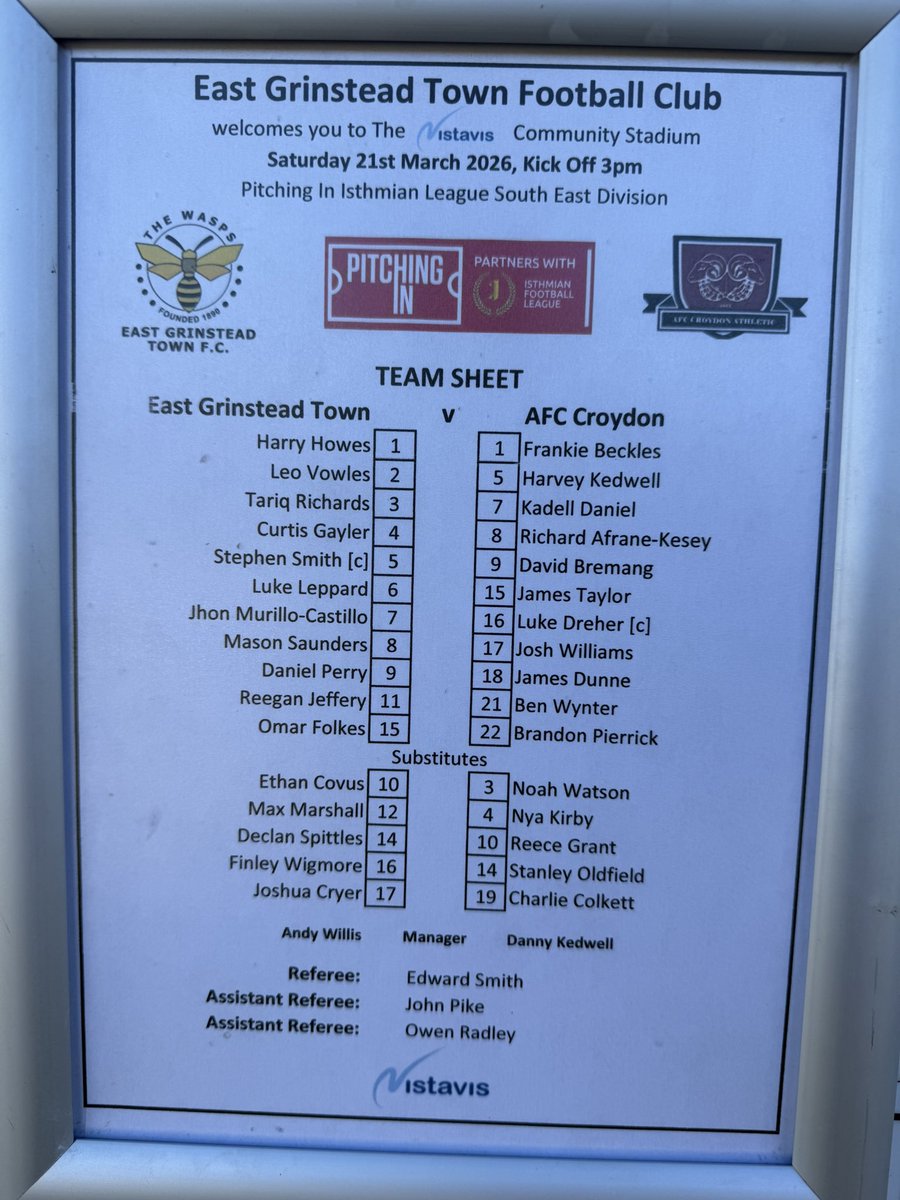 East Grinstead Town FC tweet media