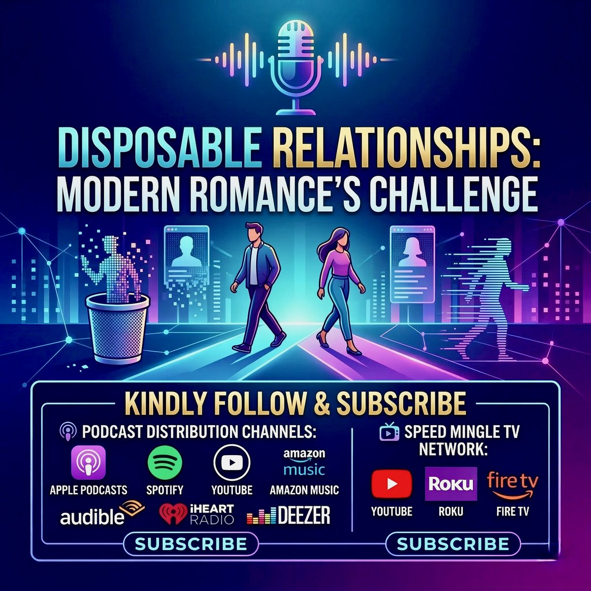 thespeedmingle's tweet image. Is your love life on "Add to Cart" or "Subscription" mode? 🛒💔 Our new episode "Disposable Relationships" is out now on the Speed Mingle TV Network! 

Are we losing the art of the "slow burn"? 

#SpeedMingle #ModernDating  #DatingDecoded #RelationshipGoals #DisposableCulture