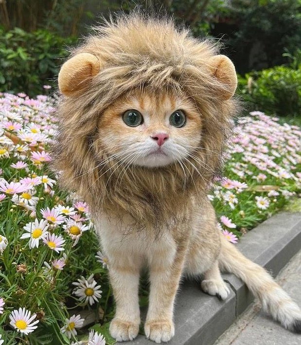 sometimes he purrs, sometimes he roars