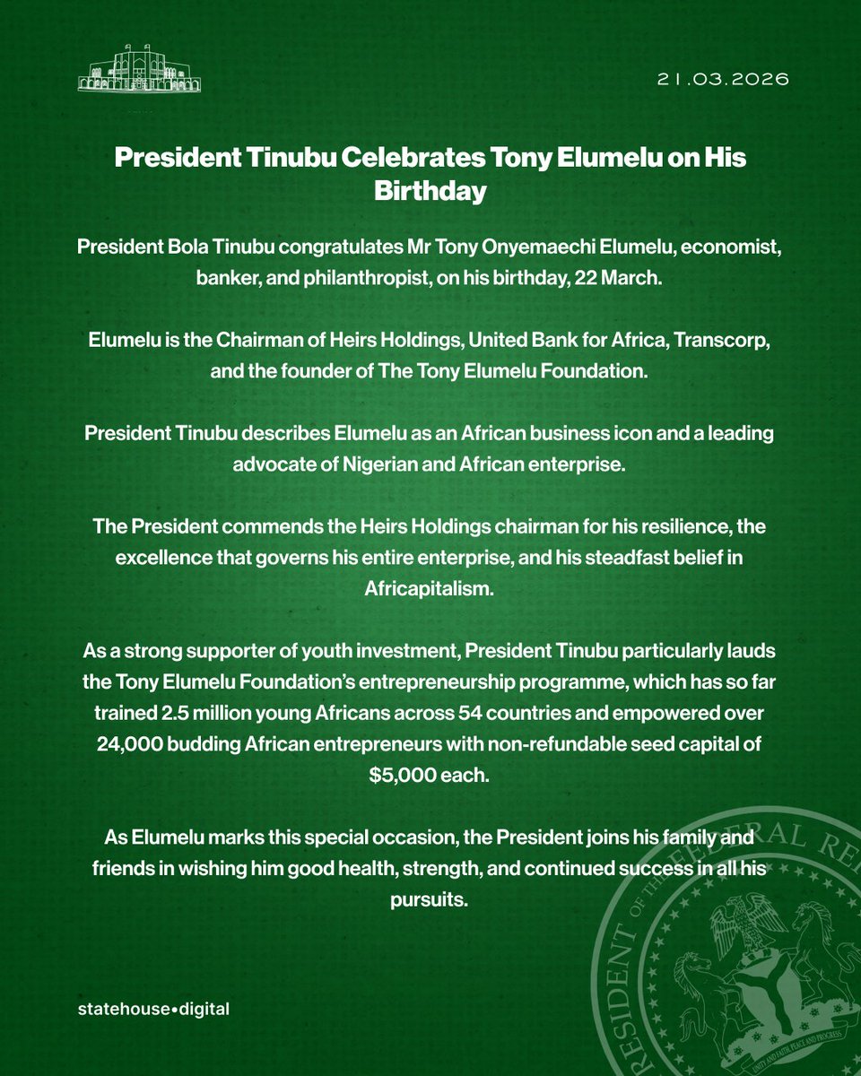 Presidency Nigeria tweet media