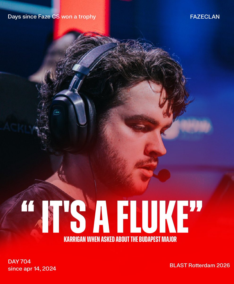 Days since FaZe CS won a trophy tweet media