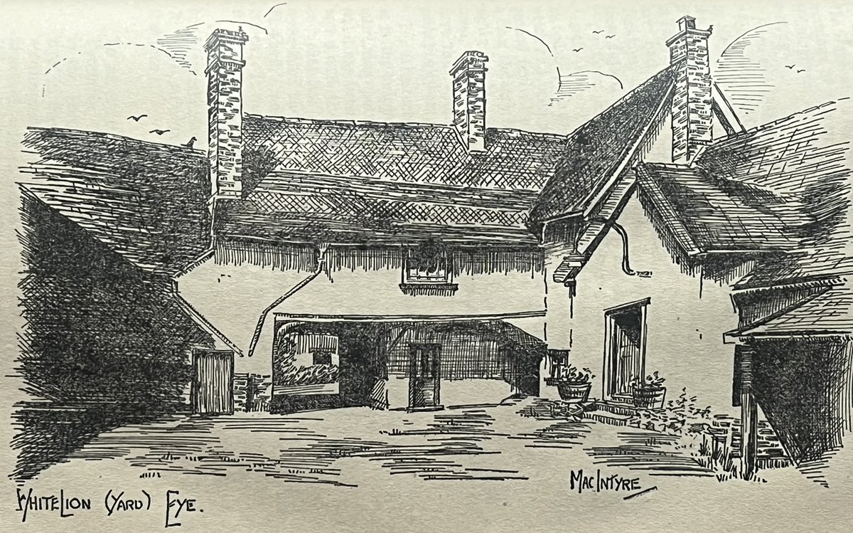 Three more pubs Suffolk Pubs from Leonard Thompson's "The Old Inns of Suffolk I think 1946.  The Bell Inn Kentford, inside and out; and the yard of the White Lion at Eye