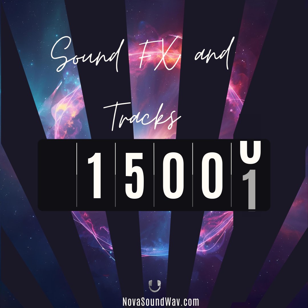 NovaSoundWav's tweet photo. Weโve reached another milestone! ๐๐ฅ 15,000+ sound FX and tracksโand counting! ๐
Nova Sound has built a dynamic library featuring over 15,000 high-quality sounds and tracks ๐งโจ From sound effects crafted for creators worldwide ๐ to background music๐ถ! #PostProduction #SoundFX https://t.co/tqi1I0mPoZ
