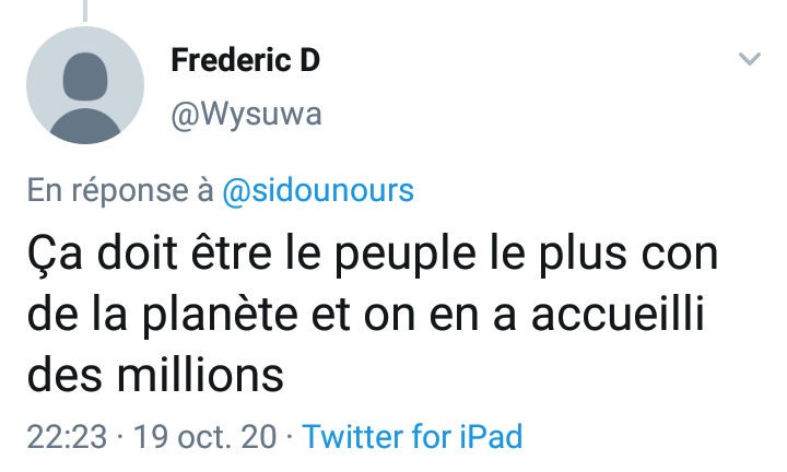 Vendeur à la sauvette tweet media