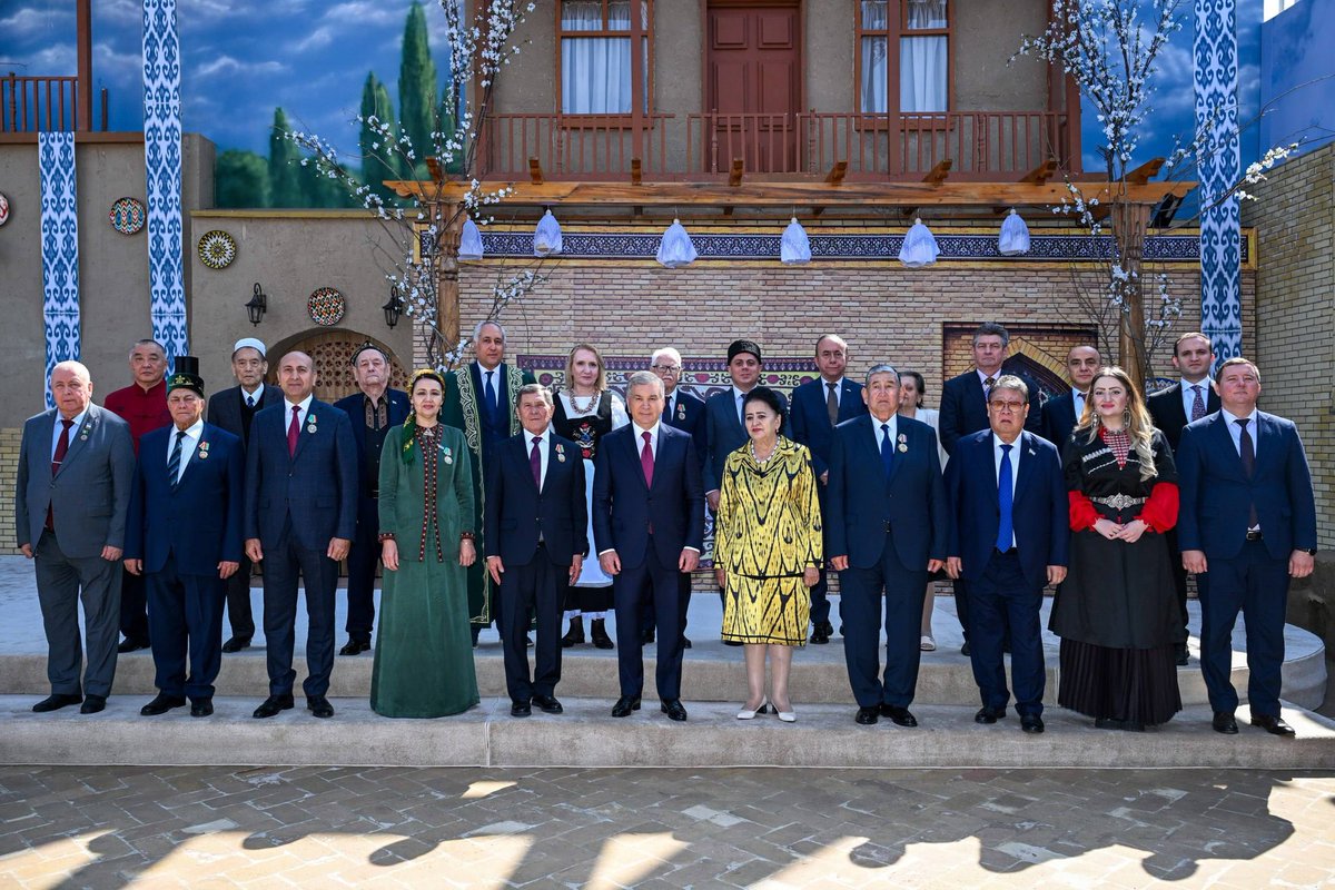 president_uz's tweet photo. Following the #Navruz celebrations, President Shavkat #Mirziyoyev visited the Pavilion of National Cultural Centers, where yurts and friendship houses of different nations are on display in traditional styles.

The President toured each house and held warm conversations with representatives of the national cultural centers.