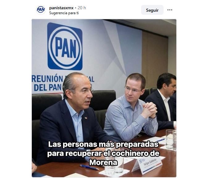 Un narco que no fue capaz de crear un partido y un prófugo que regresó a México gracias al fuero. Son un chiste los panistas.
