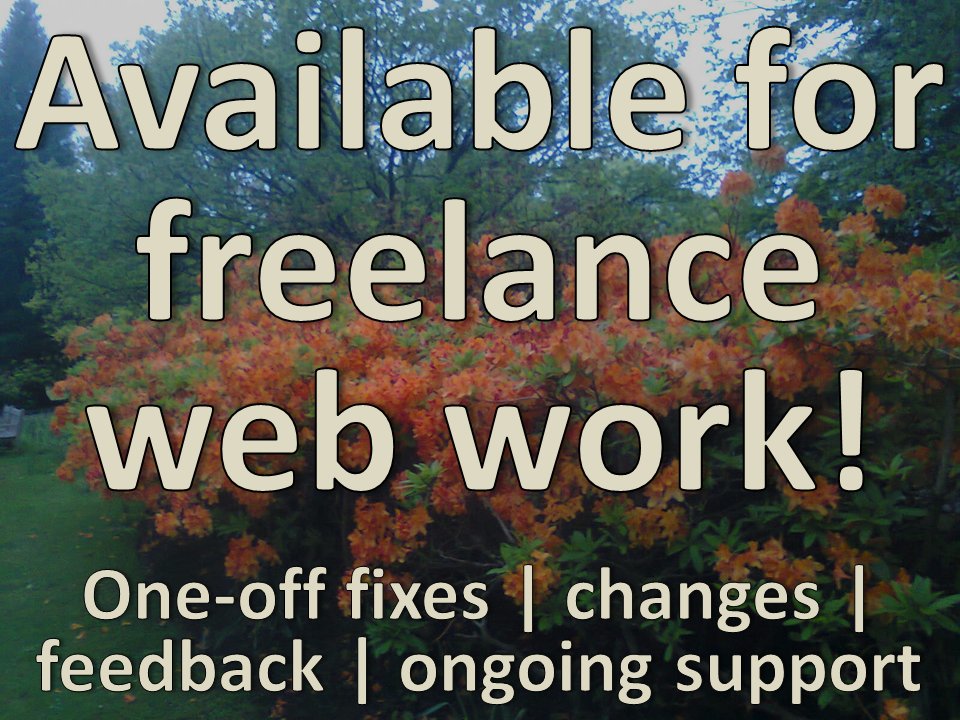 LibraryPlayer's tweet image. Does your website need a Spring clean or refresh?

I'm available for freelance web work next week!

I support clients with their existing websites e.g. fixing problems, domain setup, changes, and audits.

To discuss your requirements, e-mail simon@libraryplayer.co.uk 

#bizhour