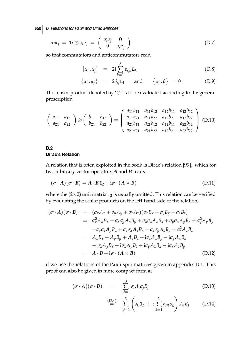 sonukg4india's tweet image. Relations to  Pauli and Dirac Matrices
 #educationalcontent #mathematics #Diracmatrices #paulimatrix