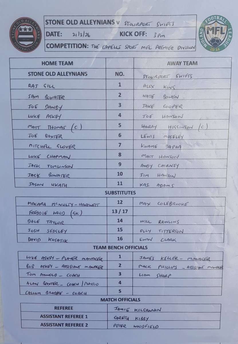 Stone Old Alleynians Football Club tweet media