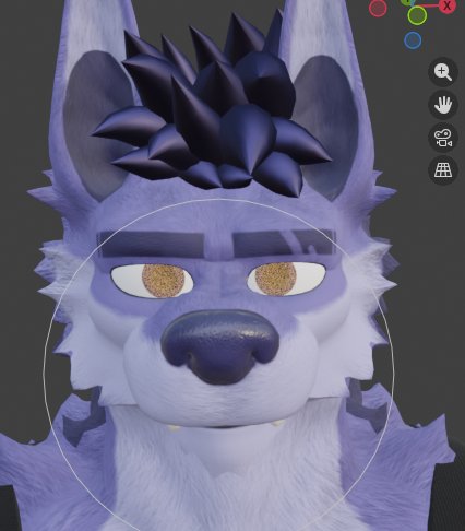 Aprendiendo a usar blender para añadir cosas a mi oc lobo de un modelo