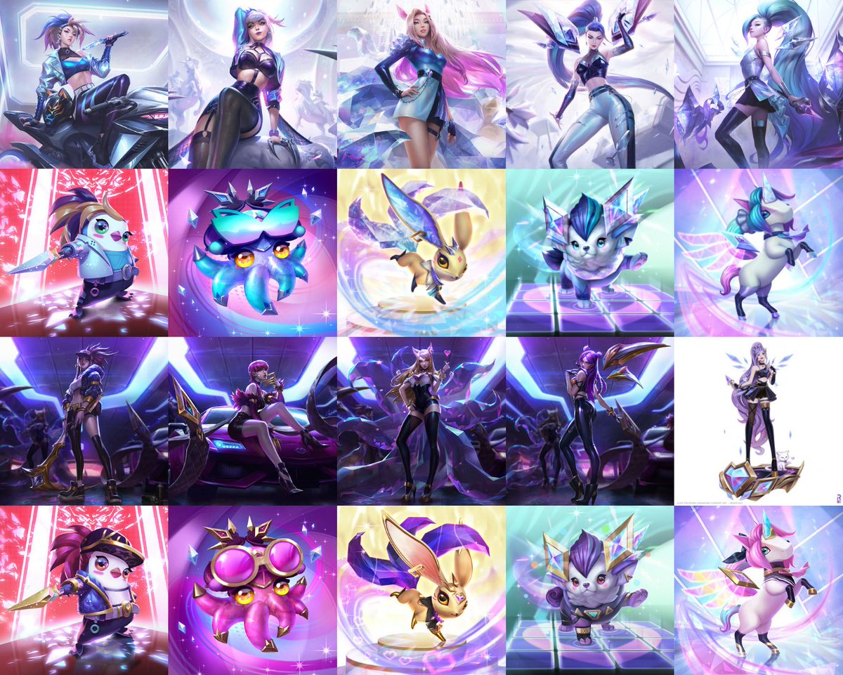 AroushTheKween's tweet image. Did you know that every KDA member has their own special Little Legend ALL OUT &amp;amp; POP STARS variants? 🎤🎵 
 
💎 Seraphine - Lightcharger
💎 Kai'Sa - Furyhorn
💎 Ahri - Hushtail
💎 Evelynn - Squink
💎 Akali - Featherknight

#Seraphine #KDA