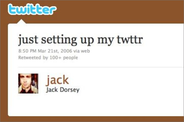20YearsAgoLive's tweet photo. The website "Twttr" is created by Jack Dorsey, Noah Glass, Biz Stone, and Evan Williams.

Dorsey creates the first ever Twttr account (@jack), and sends the world's first "Tweet". https://t.co/OlH3S9uSlW