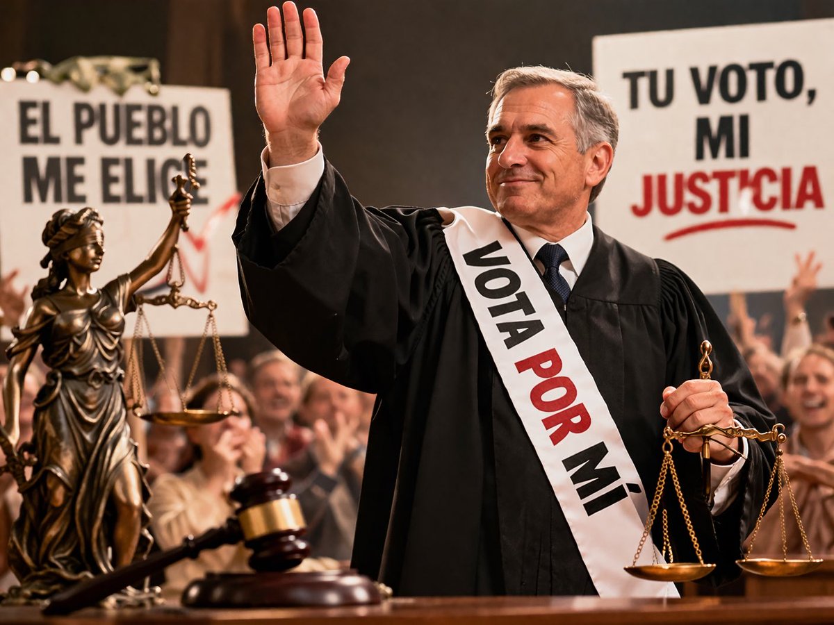 𝐋𝐚 𝐭𝐨𝐠𝐚 𝐚𝐡𝐨𝐫𝐚 𝐜𝐨𝐦𝐩𝐢𝐭𝐞, 𝐲𝐚 𝐧𝐨 𝐣𝐮𝐳𝐠𝐚:

El juez que necesita votos deja de ser árbitro para convertirse en jugador.