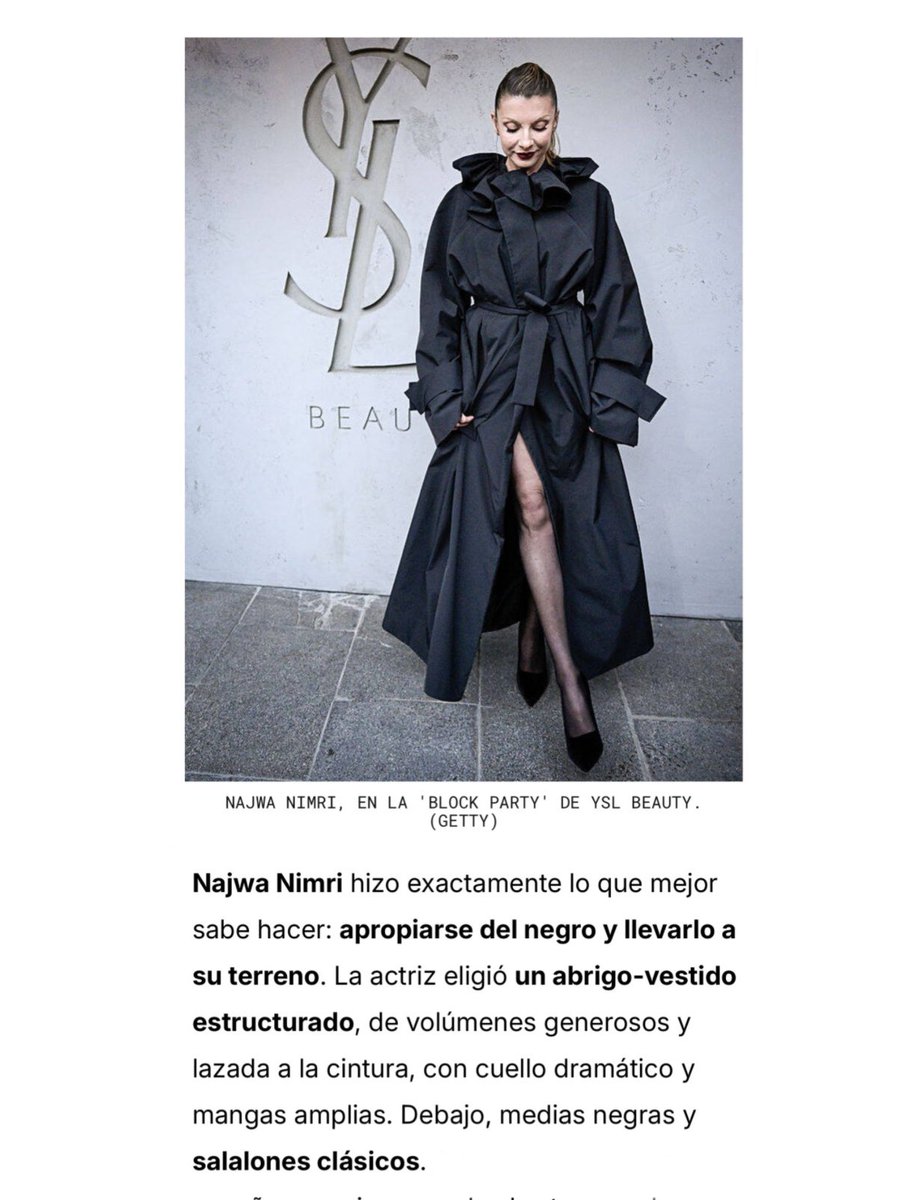 “Najwa Nimi hizo exactamente lo que mejor sabe hacer: apropiarse del negro y llevarlo a su terreno.” 💋👠🖤

🔗 :vanitatis.elconfidencial.com/estilo/moda/20…