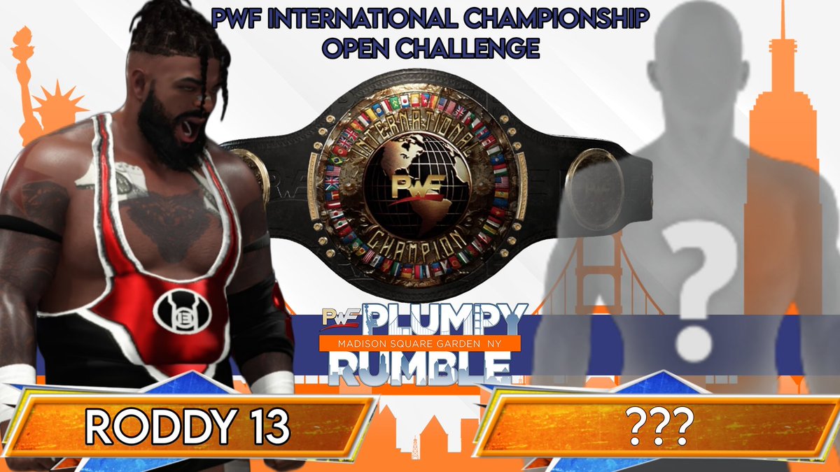 PWF_Efed1's tweet photo. Roddy 13 shocked the PWF WORLD back at Plump Me Up when he beat Jigs for the International Championship!
Roddy 13 calls out the PWF locker room to see who will try and take his Championship in an Open Challenge at Plumpy Rumble!
Coming Soon!
#PWF #PlumpyRumble #WWE2K https://t.co/S5gQ7OYBgs