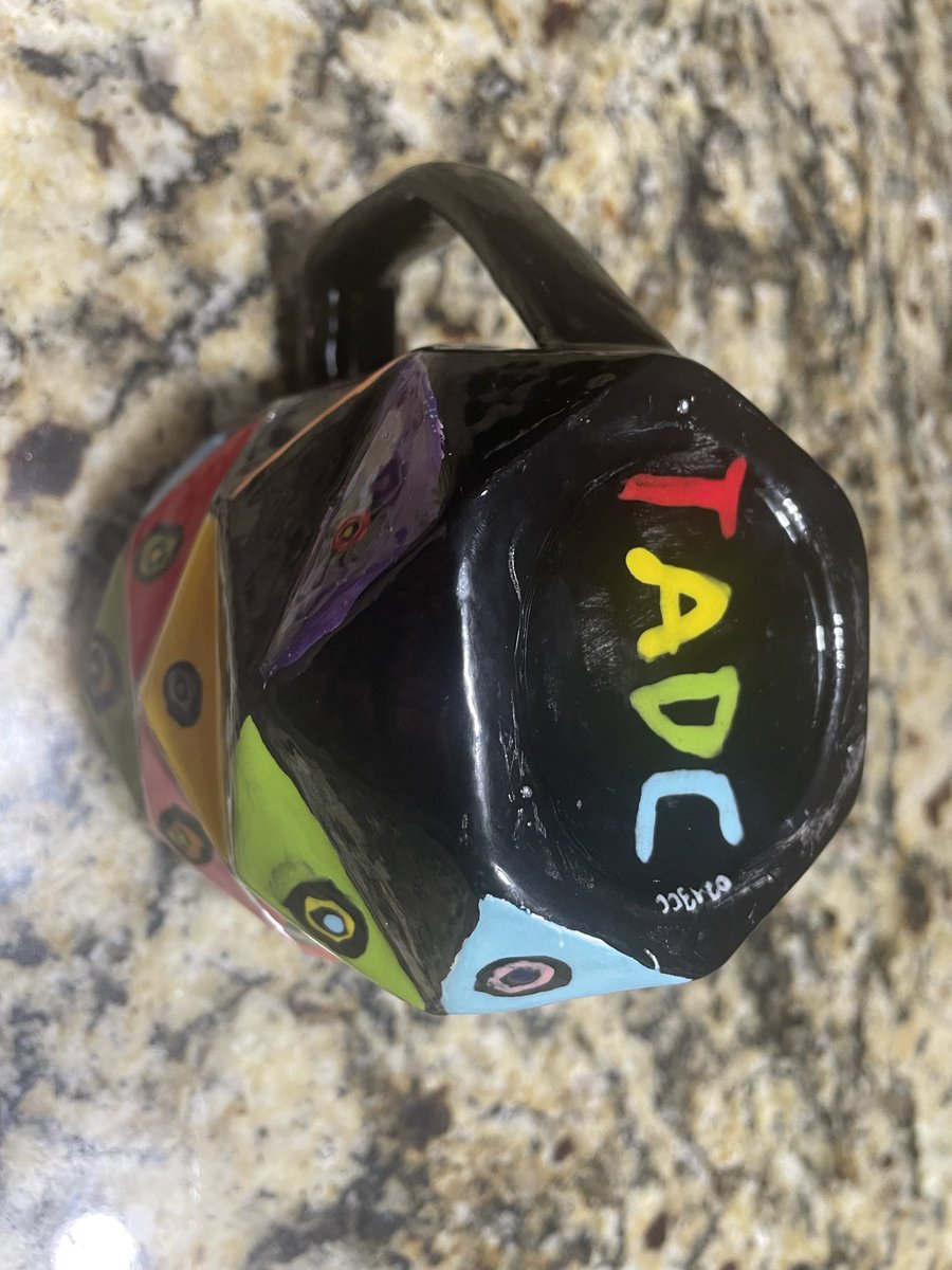 Awhile back me and <a href="/TheIronQueen1/">TheIronQueen</a> got to paint some mugs &amp; other pottery!

I made mine based off of “The Amazing Digital Circus” <a href="/glitch_prod/">GLITCH</a> So if you have seen the show, you probably see the reference! Didn’t do the best, but to me it came out great! Wanted to share! :D #TADC