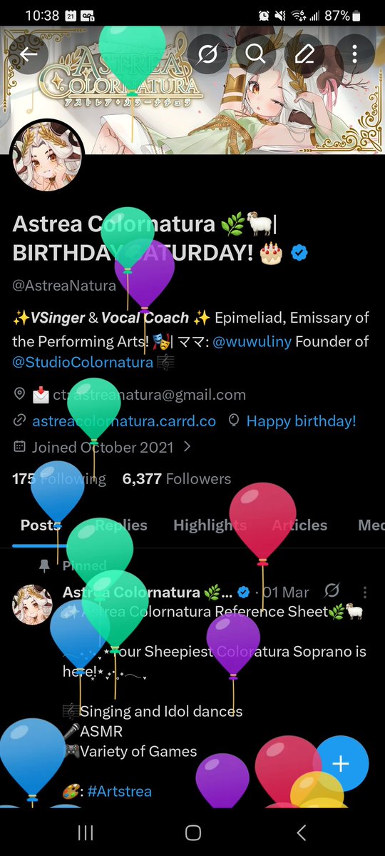 Astrea Colornatura 🌿🐏| BIRTHDAY SATURDAY! 🎂 tweet media