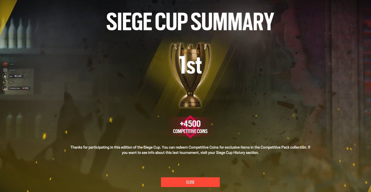 MacSaharai's tweet photo. From this ✉️ to this 🏆GGs #2timeSiegecupwinner 

@PenitentJuan 
@mallpotato 
@chiibearr 
@kanuto________ https://t.co/GTpLwTN5jW