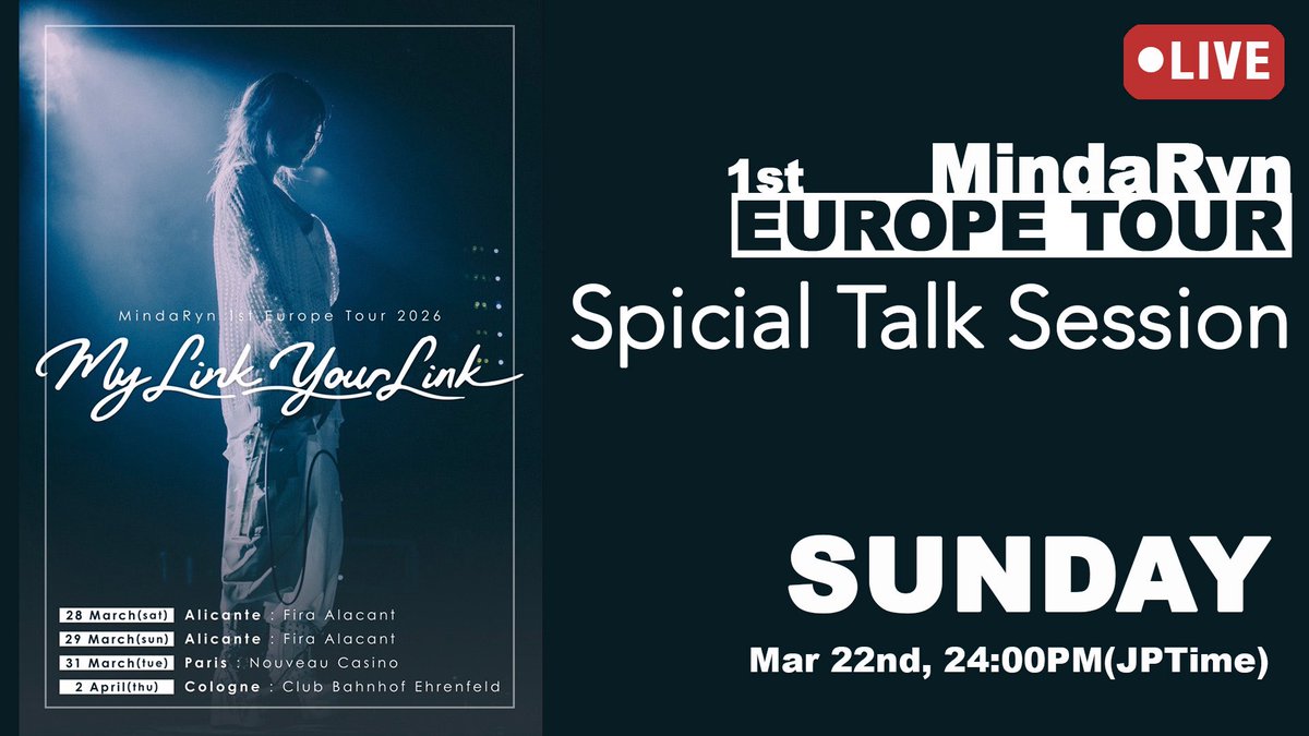 🔗youtube.com/live/5H41E57RI…

Talk session on YouTube tomorrow!✨
I’ve scheduled it for midnight in Japan,
which should be evening in Europe!

I’ll be speaking mostly in English!
It’s been so long since I last did an English stream! 😳
I’m pretty sure I’ll mess up a lot 😂
but