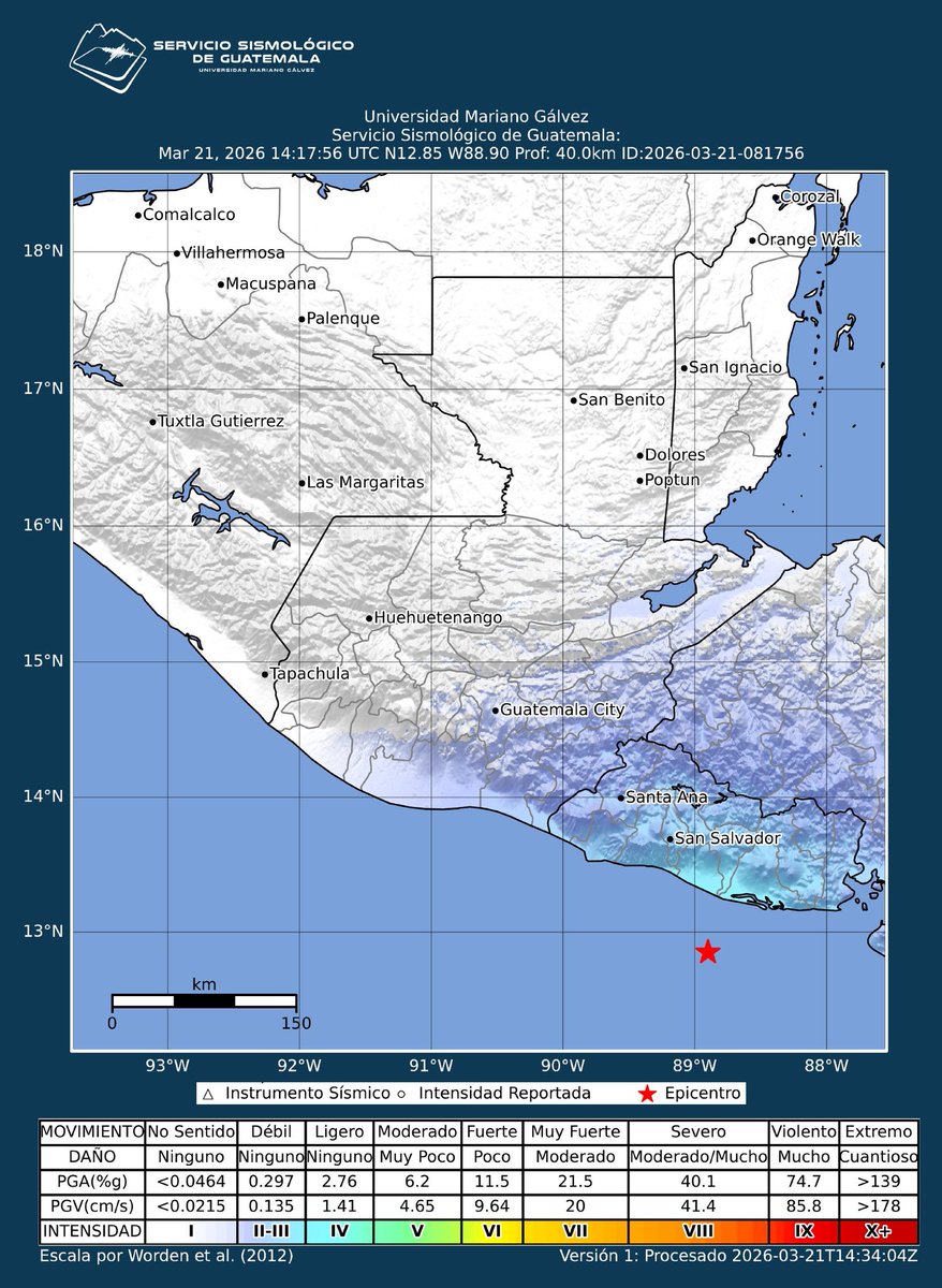 Servicio Sismológico de Guatemala tweet media
