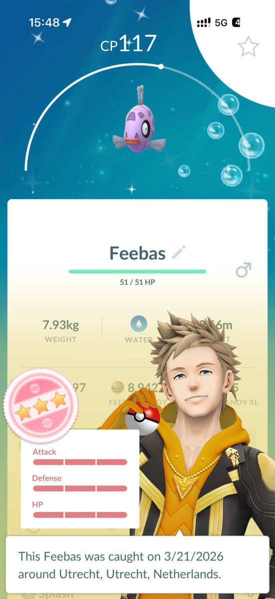 cicatrix1982's tweet photo. YOOO, SHUNDO FEEBAS FROM THE RESEARCH DAY!! 🤩💯✨
#shundoFeebas #shinyFeebas #shinyPokemon #PokemonGO #PokemonGOApp #ポケモンGO https://t.co/azN7Gzt0aM