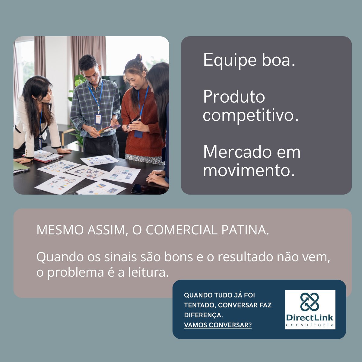 directlinkconsu's tweet photo. Sua área comercial não performa como deveria?
Talvez o problema não seja o time.
Descubra o que está travando seus resultados.
👉 https://t.co/FdlZY3bSvl https://t.co/je87wZHwNb