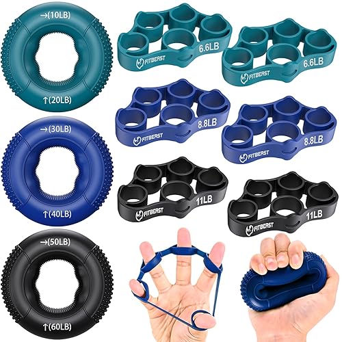 I just received FitBeast Grip Strength Trainer, Finger Exerciser, Forearm Strengthener 9-Piece Kit, Hand Grip Strengthener Targeted Strength, Relief &amp; Recovery - Deep Blue from brigged via Throne. Thank you! throne.com/chernyadventur… #Wishlist #throne