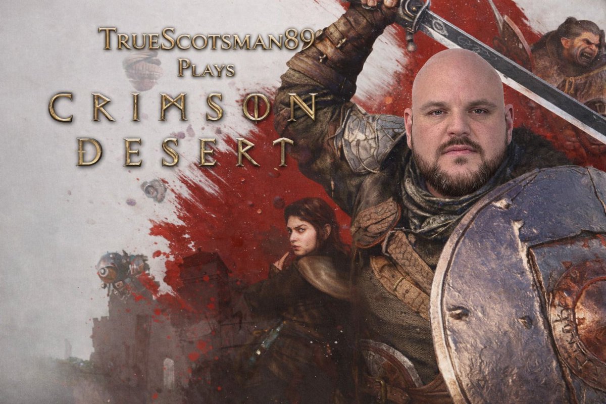 TrueScotsman89's tweet photo. TWICE IN ONE WEEKEND?! Come check out Crimson Desert with me at 3pm at https://t.co/vaFIrgr1dO https://t.co/xIe1IoHABF
