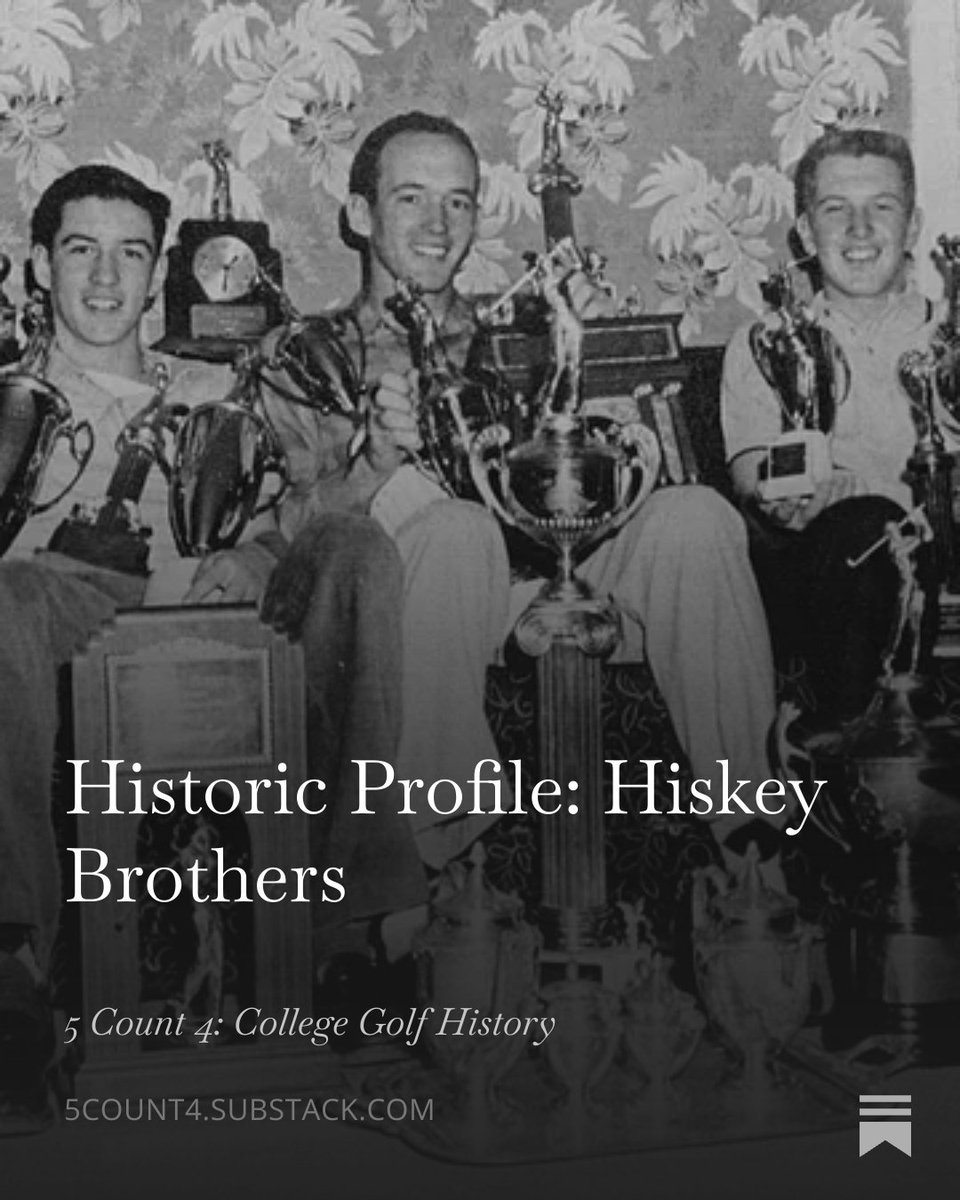 CGolfBook's tweet photo. OTD: 3/21/1956
Marion Hiskey, former member of North Texas St #NCAAGolf 🏆 teams, died in an AF plane crash

Months later, younger brother Jim led Houston to its first team🏆 and would win two more in 1957&amp;58. Youngest brother "Babe" continued the Cougar dynasty into the 60s
👀⬇️ https://t.co/3NoImGe7KS