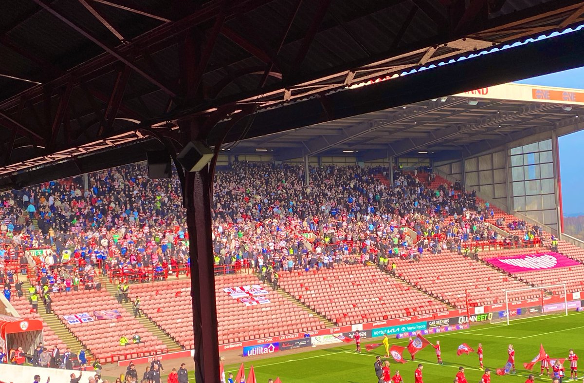 The away end at Oakwell #drfc