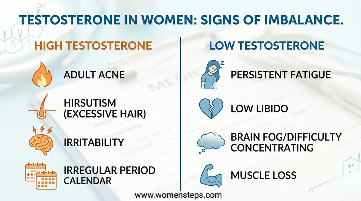 WomenSteps's tweet photo. Female Testosterone: Signs of Imbalance and How to Reclaim Your Energy
https://t.co/cbIGilmQMU

#FemaleTestosterone #WomenSteps #Health #WomenHealth #energy https://t.co/5CPnv7vz6n