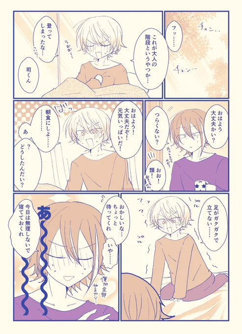 お題『大人の階段』 類司🎈🌟
初夜、事後、実感
#ritk版深夜の60分一発勝負 (@ritk_1h_2)+1h 