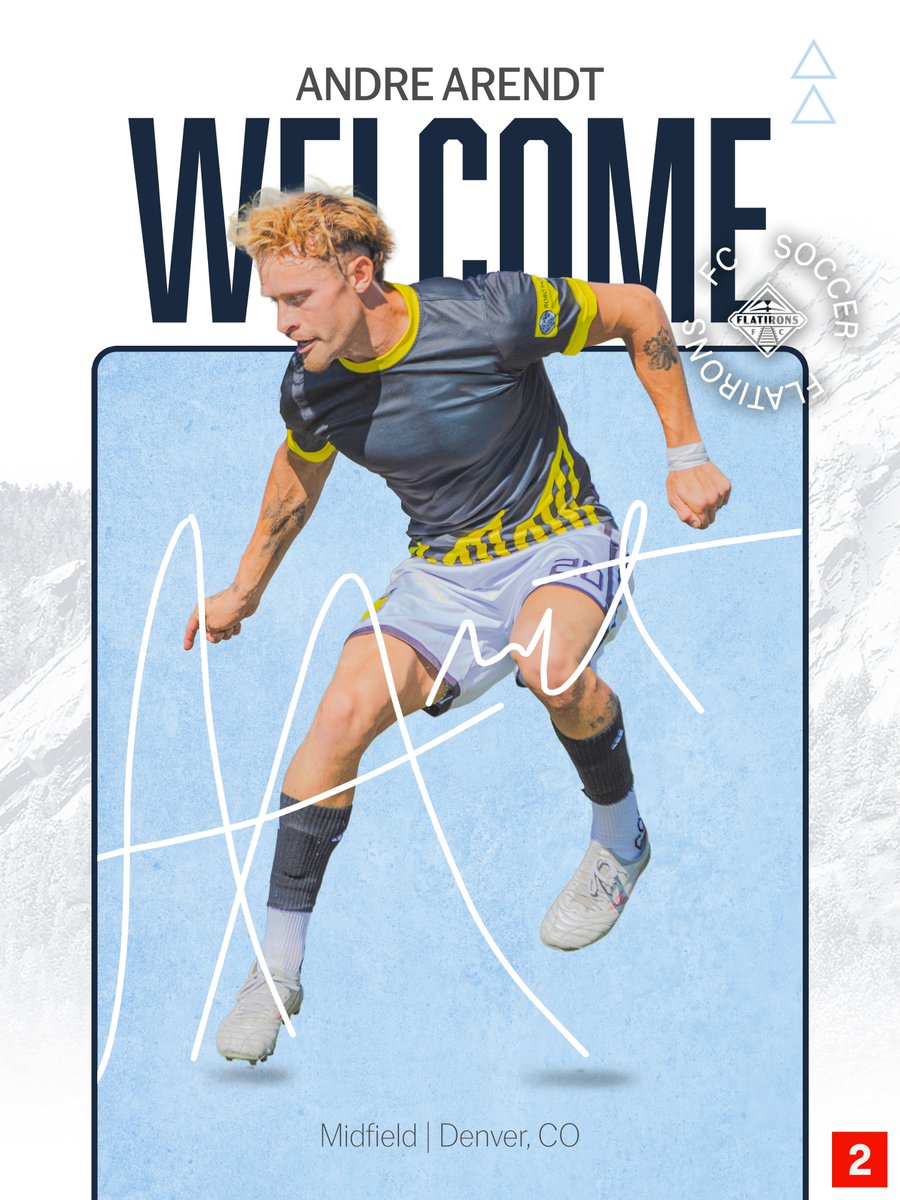 flatirons_fc's tweet image. 𝑾𝑬𝑳𝑪𝑶𝑴𝑬, 𝑨𝑵𝑫𝑹𝑬!

From Denver to Cyprus and back again, Andre joins Flatirons for summer 2026!

(Pending league and federation approval)

#UpTheIrons | #Path2Pro