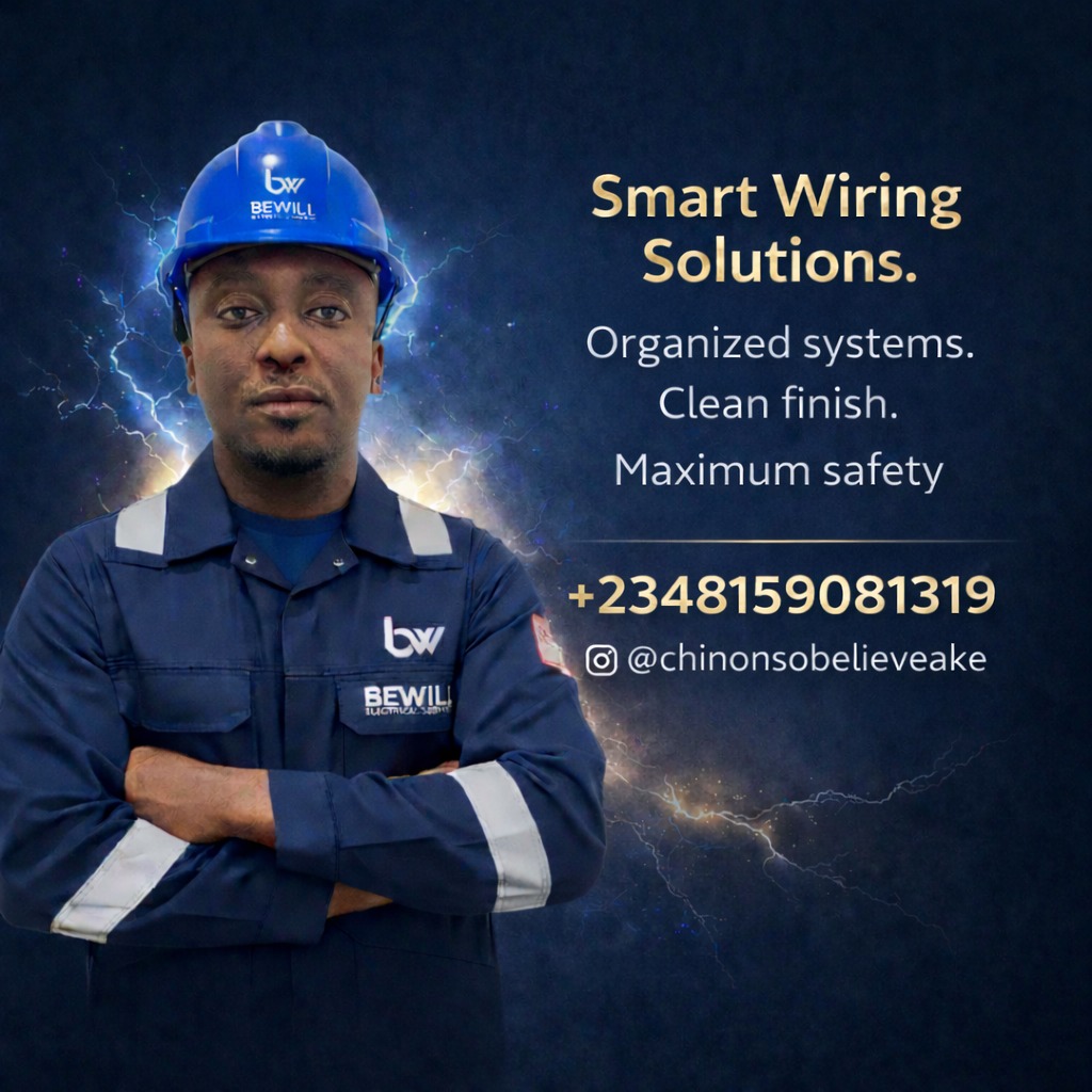 BeWillEle's tweet photo. Powering your world with precision. ⚡️
​Why settle for messy wires when you can have a clean, organized system? We specialize in Smart Wiring Solutions that prioritize maximum safety and a flawless finish. https://t.co/hvnZuso7Ue