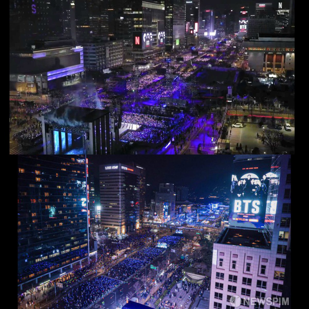 KpopInside4rdi's tweet photo. #BREAKING 🚨 According to kmedia, the conservative party and antis in South Korea paid by MHJ, YG and SM are trying to downplay BTS grand comeback show by misleading the audience with lies!

To avoid incidents the police was mobilising and organising the crowd in different parts! https://t.co/pi8g3EvgbL