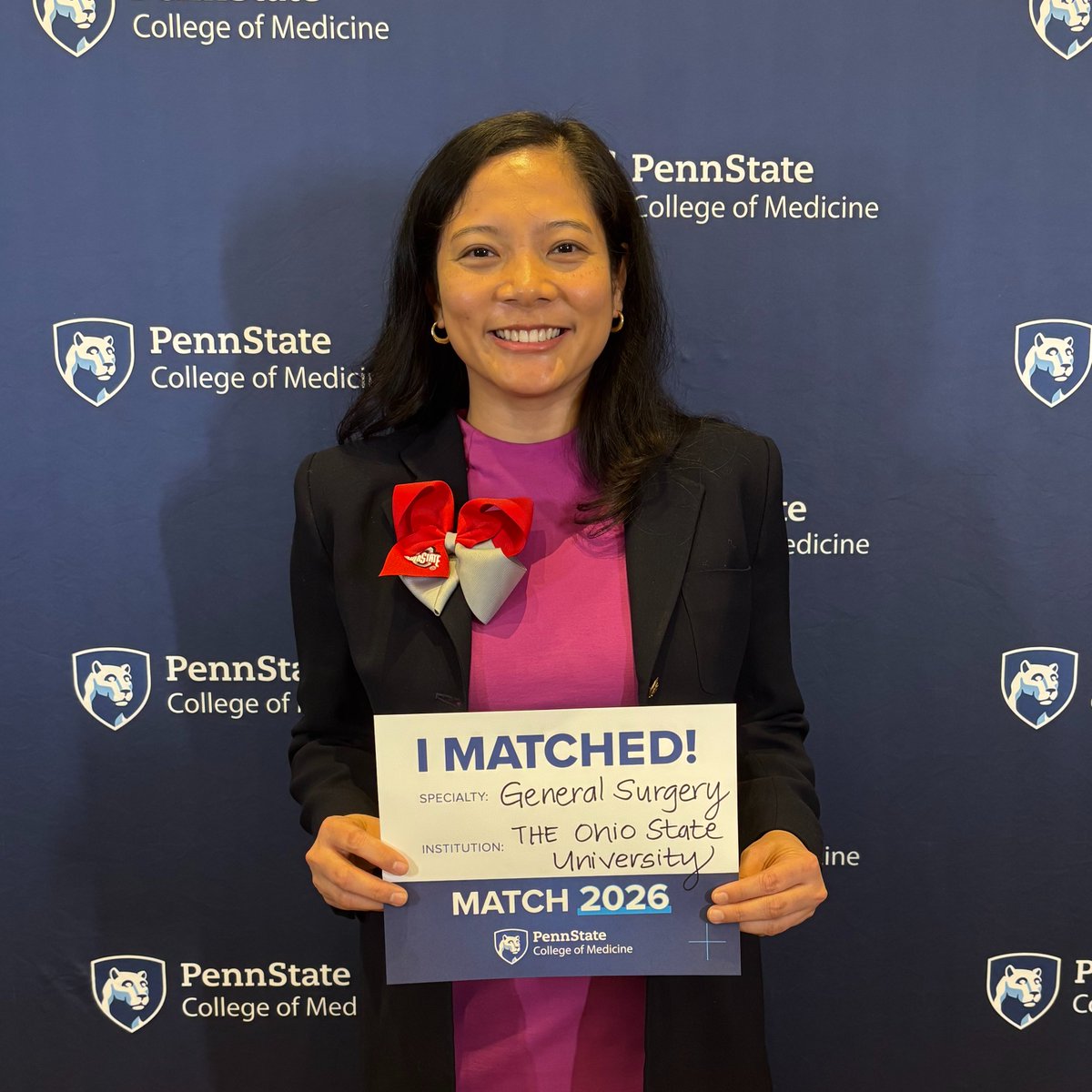 MKnoll_Linscott's tweet photo. Forever grateful to my mentors and the Penn State MSTP.

I am going to be a surgeon-scientist! 

Blessed to begin training at one of the top general surgery programs in the country. Also cannot wait to operate at the new gorgeous hospital. 

GO BUCKS!

https://t.co/fgElMdAcbD https://t.co/cWcbLgRyRn