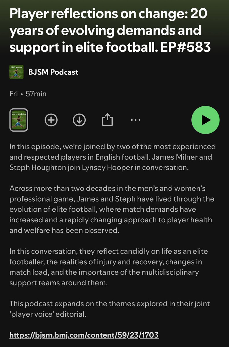 British Journal of Sports Medicine (BJSM) tweet media