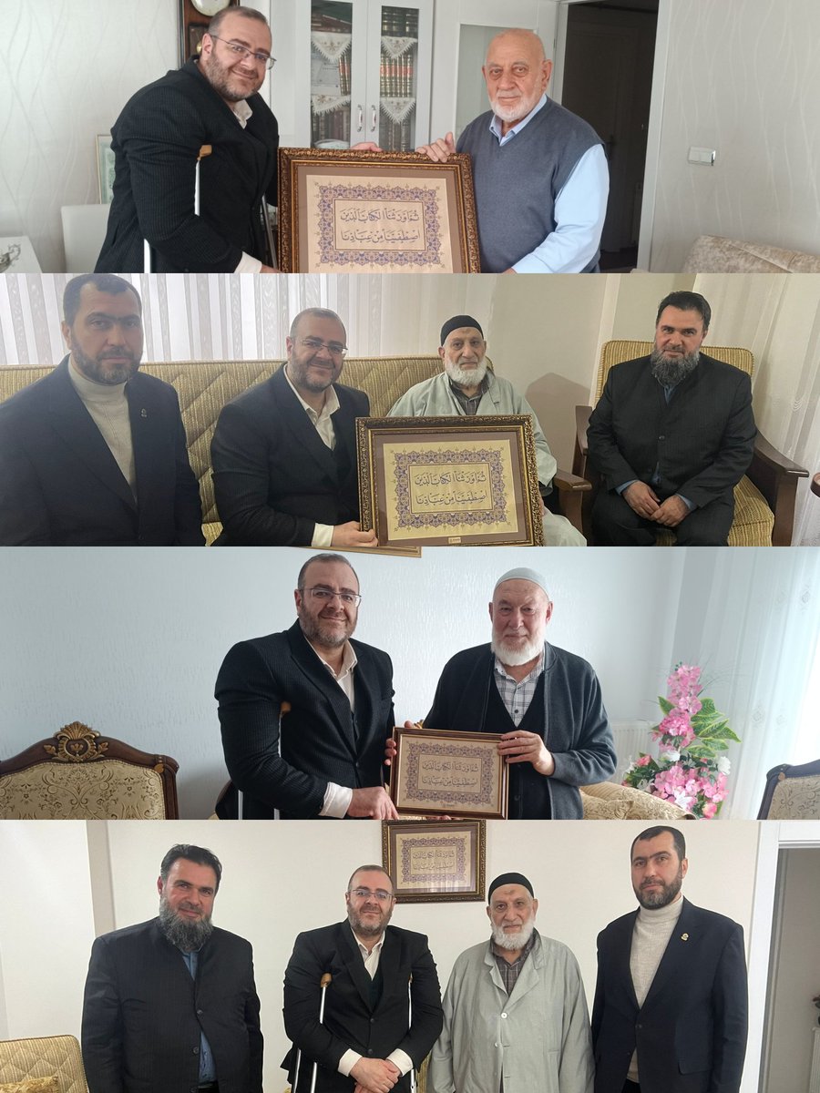 EhadElazig's tweet photo. Bölge Başkanımız Hafız Abdurrahman Gül hocamızı, Vaiz kürsülerimizde uzun yıllar dinlediğimiz istifade ettiğimiz Hafız Zihni Gündüz hocamızı, emektar hocalarımızdan Hafız Fethi Karaağaç hocamızı hanelerinde ziyaret edip Hayır dualarını aldık. https://t.co/2cpkjTDu71