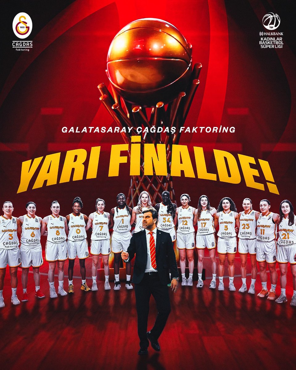 Halkbank Kadınlar Basketbol Süper Ligi'nde Yarı Finaldeyiz! 💛❤️

#SarayınSultanları 🦁