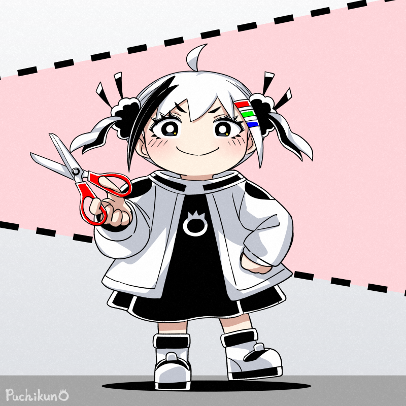 「おはモノチ 「切り取り線に従ってチョキチョキするっち!」 #MonochiPro」|ぷちくん/puchikun（絵師）のイラスト