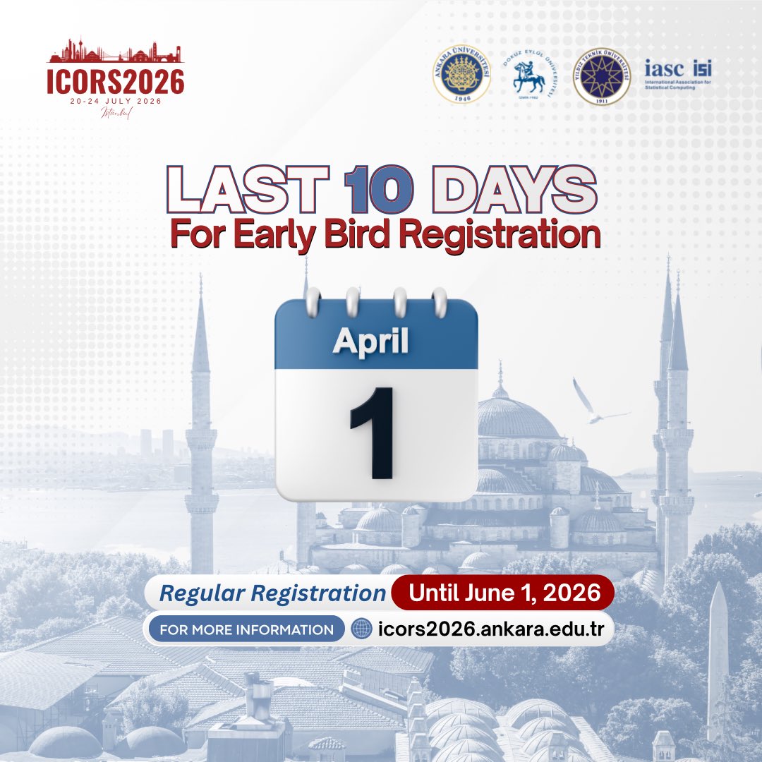 icors2026's tweet photo. 🗓️10 Days Left for Early-Bird Registration — Don't miss it!
 Early-Bird registration closes on April 1, 2026.
🔗 https://t.co/Ue50I4mQ0s https://t.co/zGCWuL3VQF