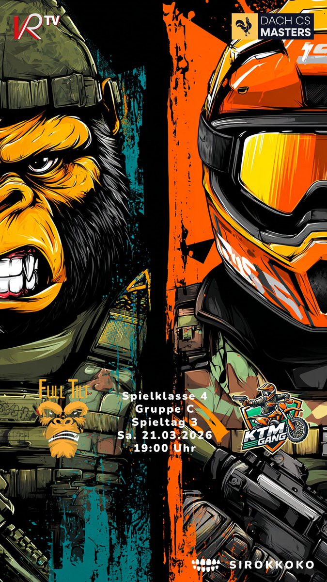 Sirokkoko's tweet photo. Sooo!
Game 1 am Samstag
Spk 4 Gruppe C
Full Tilt vs KTM Gang!
Brute Force oder PS?
19:00
ttv/sirokkoko
@dachcs @IronTony1337 @beatzig @_Sparkjee @teamKR_ #ktmgang #fulltilt https://t.co/16PX7VhTbd