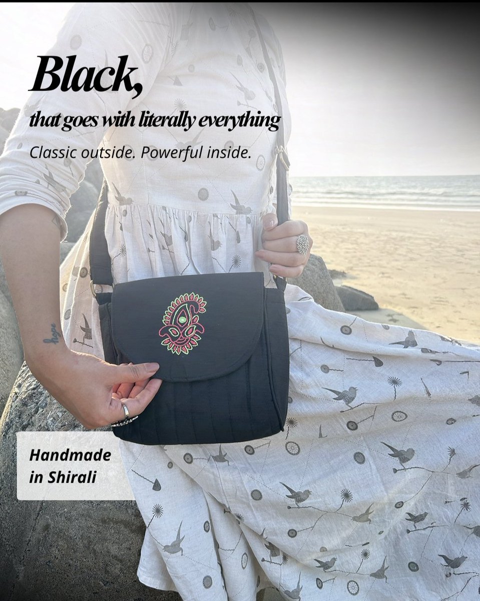 SamvitSudha's tweet photo. Handmade by the women artisans in Shirali, our Kimaya sling bag is made from cotton silk fabric with an intricate hand embroidery. It has an adjustable strap and is suitable for every occasion!
Visit: https://t.co/mpQXp3Bw0v
Call/WhatsApp: +91 9833668982
Mon to Sat - 11am to 7pm https://t.co/BNs66Rfdrg