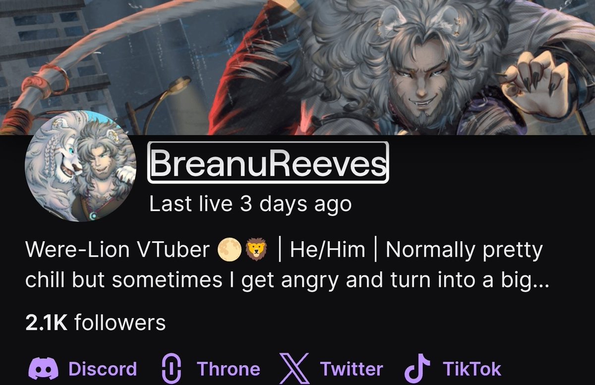 Breanu 🌕🦁 Were-Lion VTuber tweet media