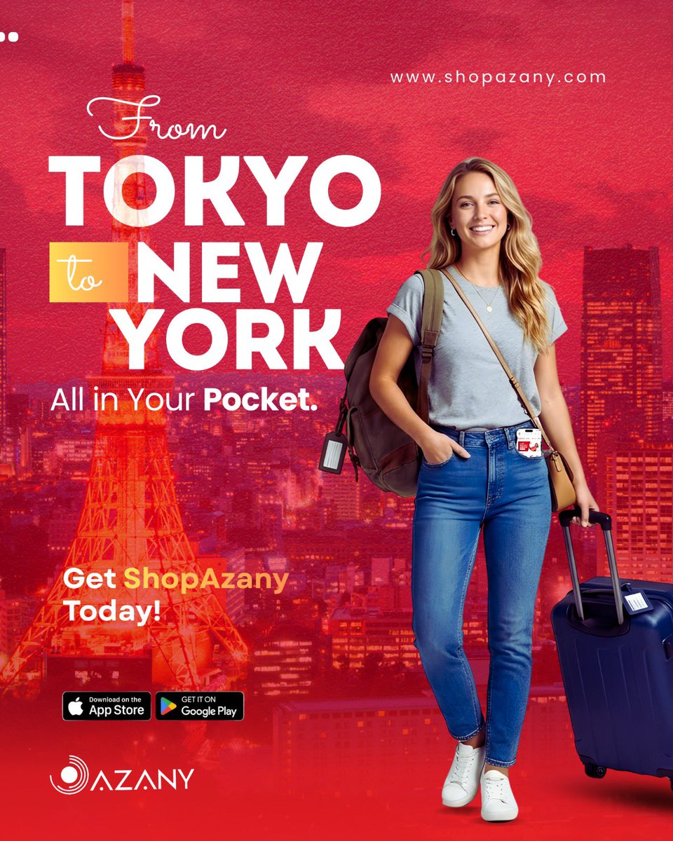 shopazany's tweet image. From TOKYO neon nights to NEW YORK lights — all in your pocket! 🌆🗽
Azany: the global e-commerce app bringing the world to you. Shop fashion, tech, unique finds worldwide. One tap away.
Download now → shopazany.com #Azany #ShopGlobal #TokyoToNY