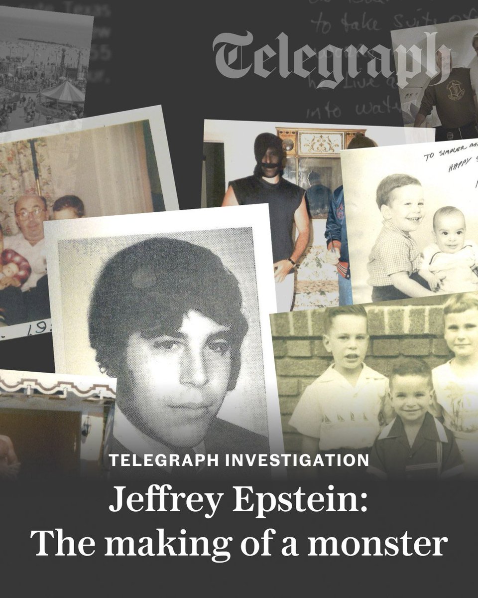 Telegraph's tweet photo. 🔴  How did the nondescript son of a blue-collar worker gain the power and influence to destroy the lives of so many?

After months of trawling through the Epstein files, our writers pin down the elusive truth behind the question: who was Jeffrey Epstein?

Find out what they uncovered here ⬇️
https://t.co/ysxoNkQOCG