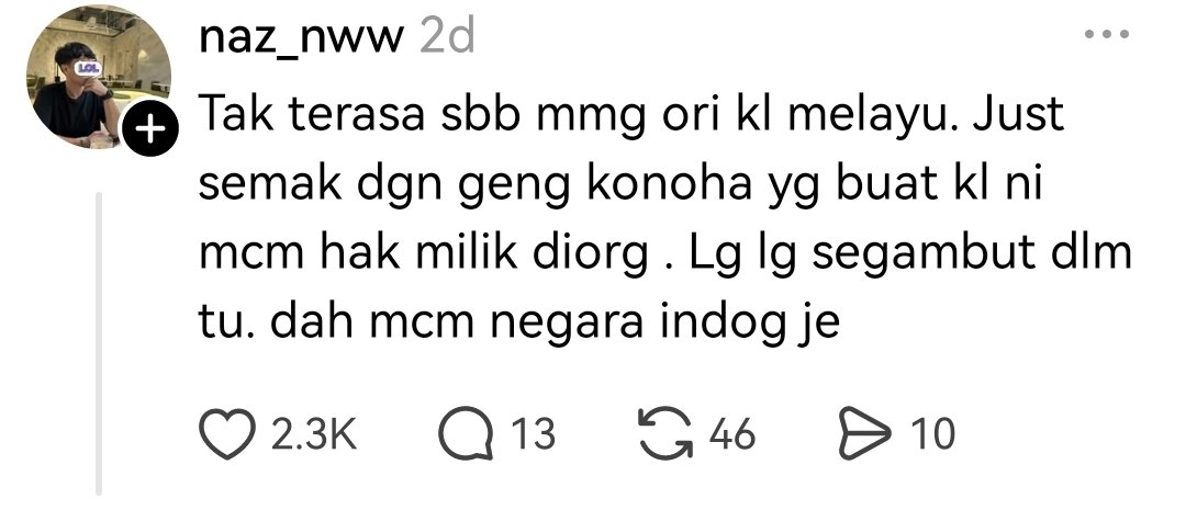 dahfollowbelum's tweet photo. Mak bapak indo kawin sah anak lahir Malaysia dapat warganegara

Mak indon bapak Bangla kawin sah anak lahir Malaysia dapat warganegara

Tolong la jgn normalisekan bg kewarganegara dekat keturunan pendatang. Rosak la budaya Malaysia. Masalah berpunca penyakit  daripada mereka la. https://t.co/f37jjLXUAM