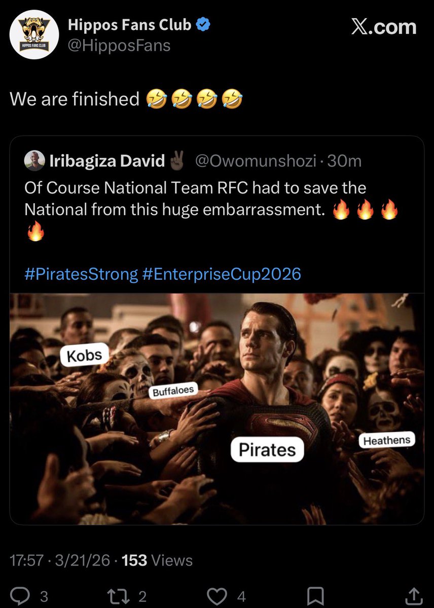 HipposFans's tweet photo. #EnterpriseCup2026 delivering the vibes we survived at the #Kitaka10s in 2023 ๐ https://t.co/CoSKRWvdaL