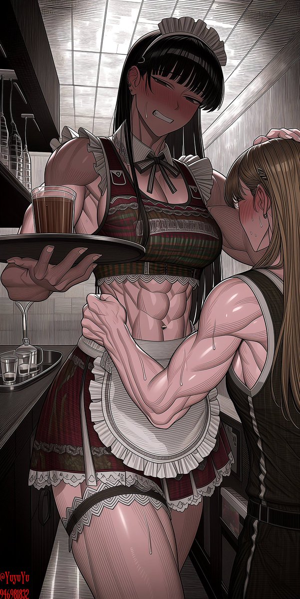 A....a...qui tiene amo/a d....d...disfrute su proteína 

🔸la mente de tiburón de Korra hizo que abriera un maid café de fuertotas, Pero como que la idea no salió del todo bien 🔸